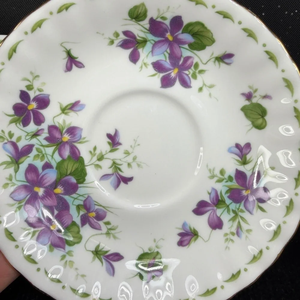 Royal Albert February Violets Flower of the Month Teacup and Saucer Set England